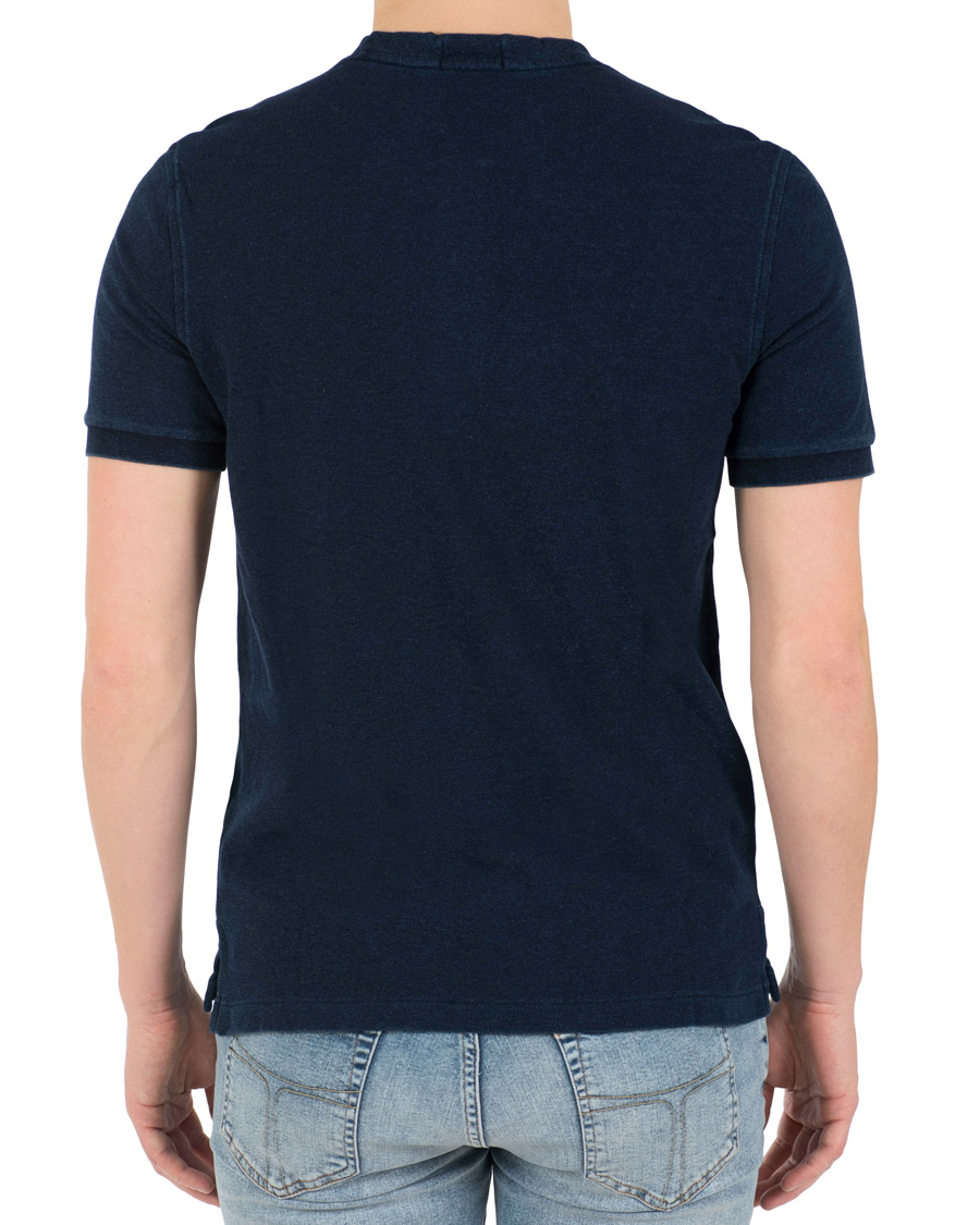 Herre | Pikéer | Polo Ralph Lauren | Featherweight Grandad Collar Polo Dark Indigo