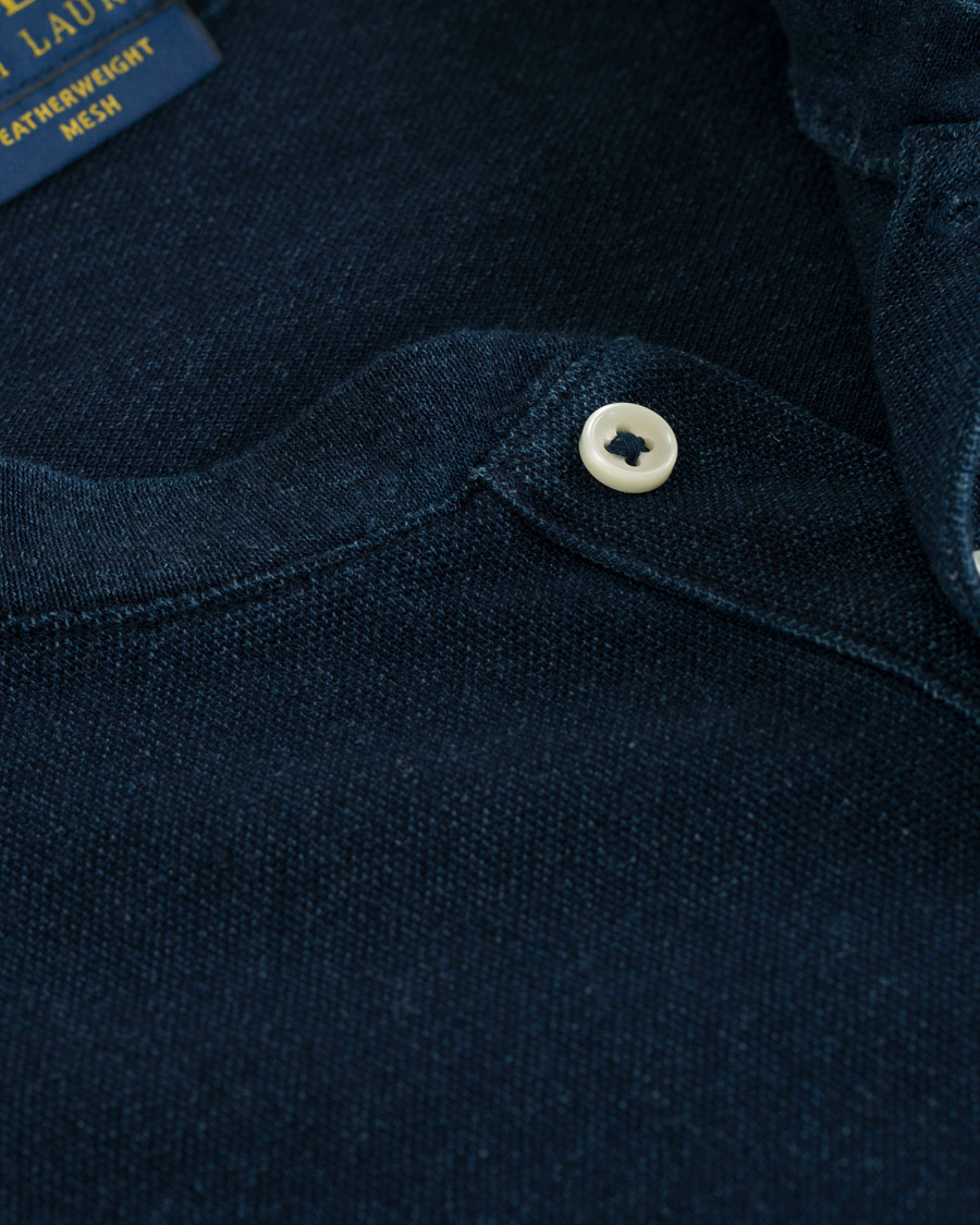Herre | Pikéer | Polo Ralph Lauren | Featherweight Grandad Collar Polo Dark Indigo