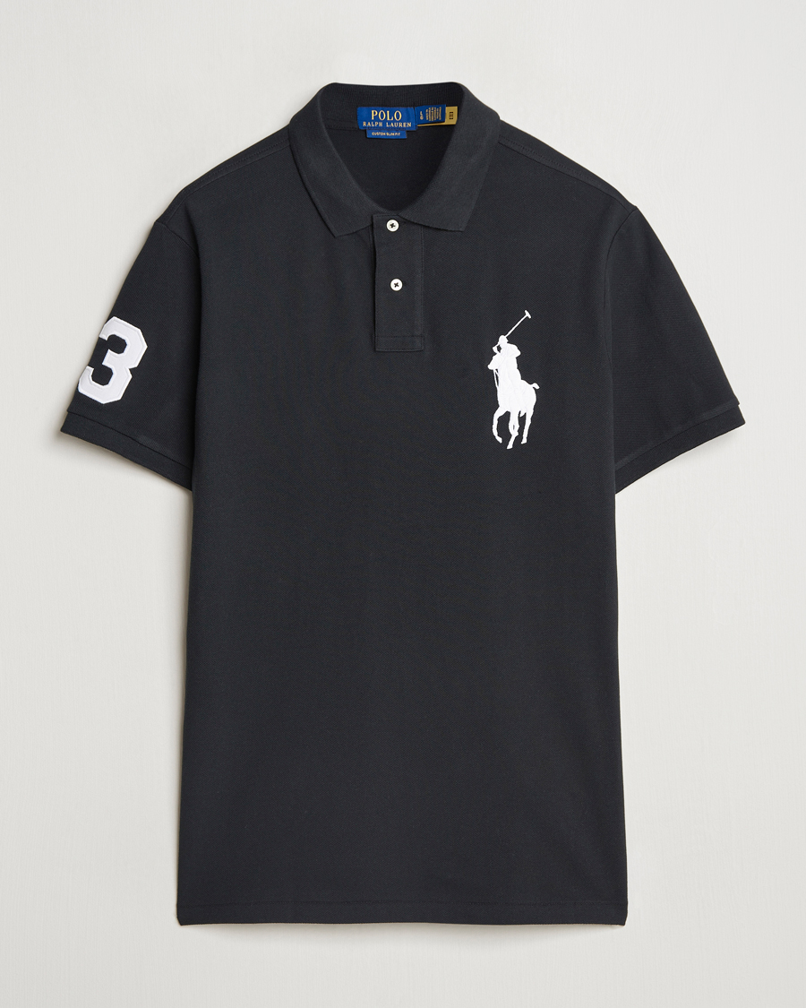 Herre | Pikéer | Polo Ralph Lauren | Custom Fit Big Pony Polo Polo Black