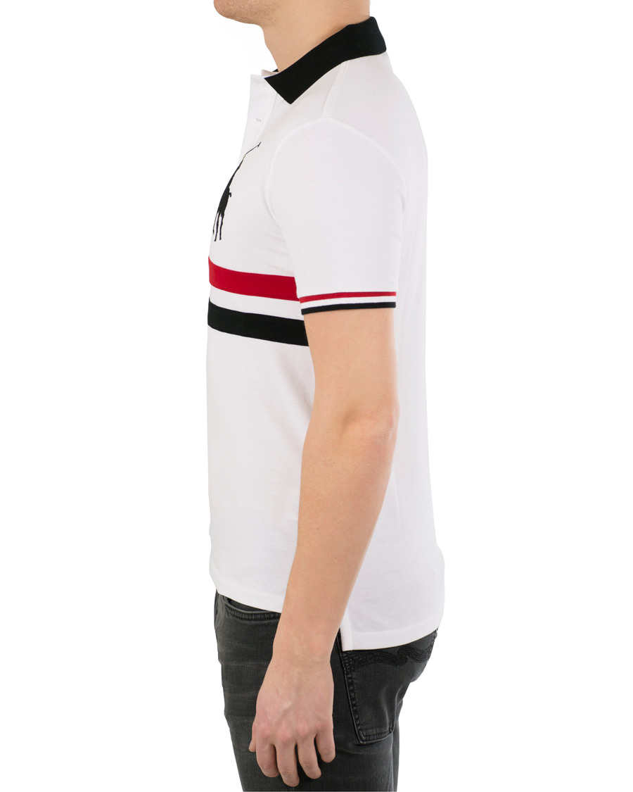 Herre | Pikéer | Polo Ralph Lauren | Custom Fit Broad Stripe Big Pony Polo White/Multi