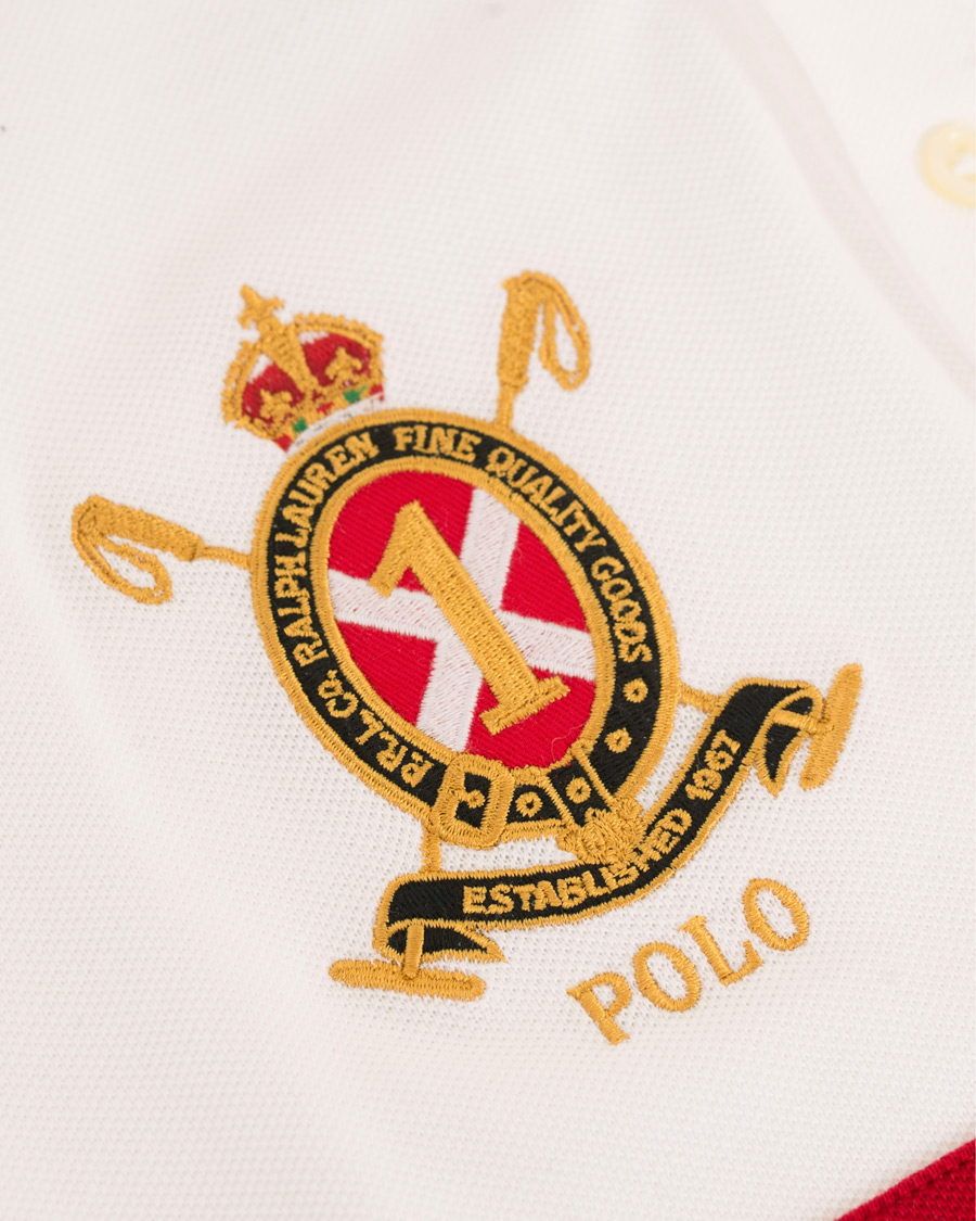 Herre | Pikéer | Polo Ralph Lauren | Custom Fit Broad Stripe Big Pony Polo White/Multi