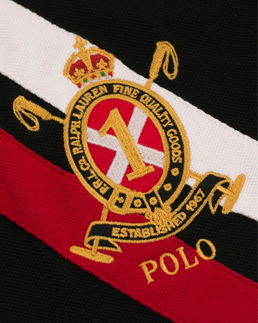 Herre | Pikéer | Polo Ralph Lauren | Custom Fit Diagonal Stripe Big Pony Polo Black/Multi