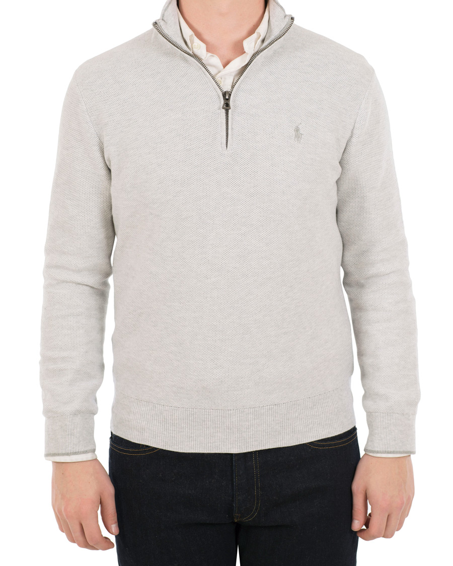 Herre | Gensere | Polo Ralph Lauren | Texture Half Zip Lawrence Grey Heather