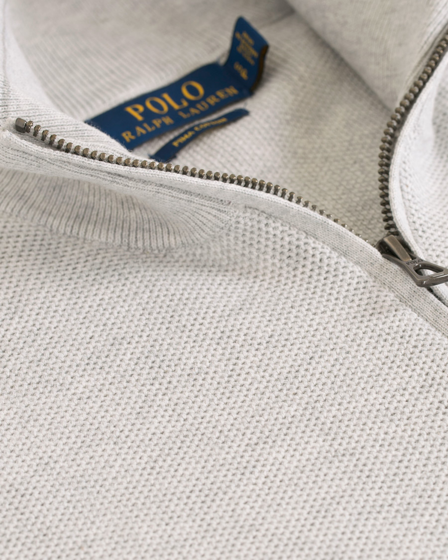 Herre | Gensere | Polo Ralph Lauren | Texture Half Zip Lawrence Grey Heather