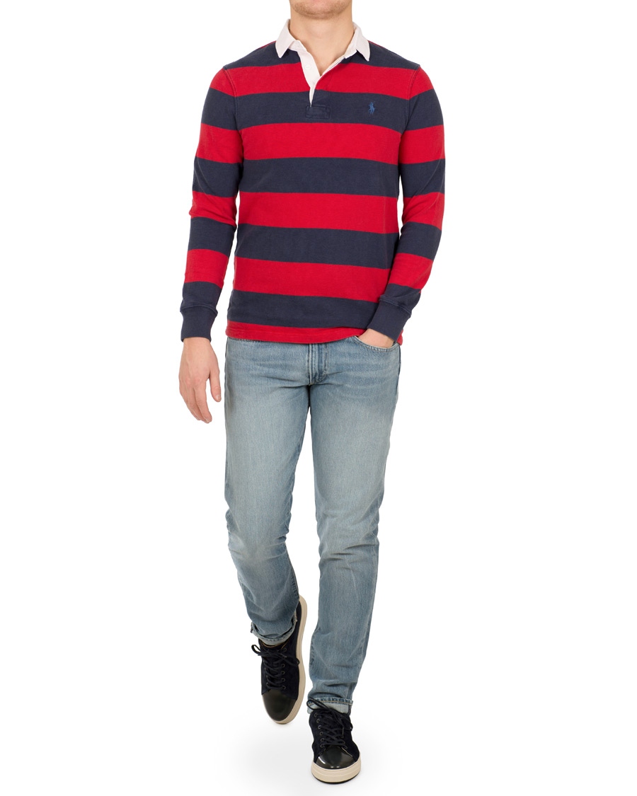 Herre | Gensere | Polo Ralph Lauren | Stripe Rugby Newport Navy/Ralph Red