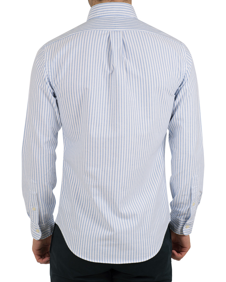 Herre | Skjorter | Polo Ralph Lauren | Slim Fit Oxford Stripe Button Down Shirt Blue/White