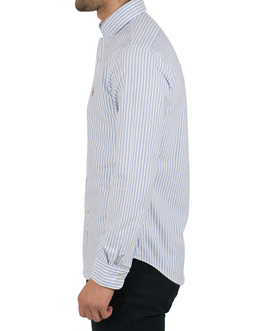 Herre | Skjorter | Polo Ralph Lauren | Slim Fit Oxford Stripe Button Down Shirt Blue/White