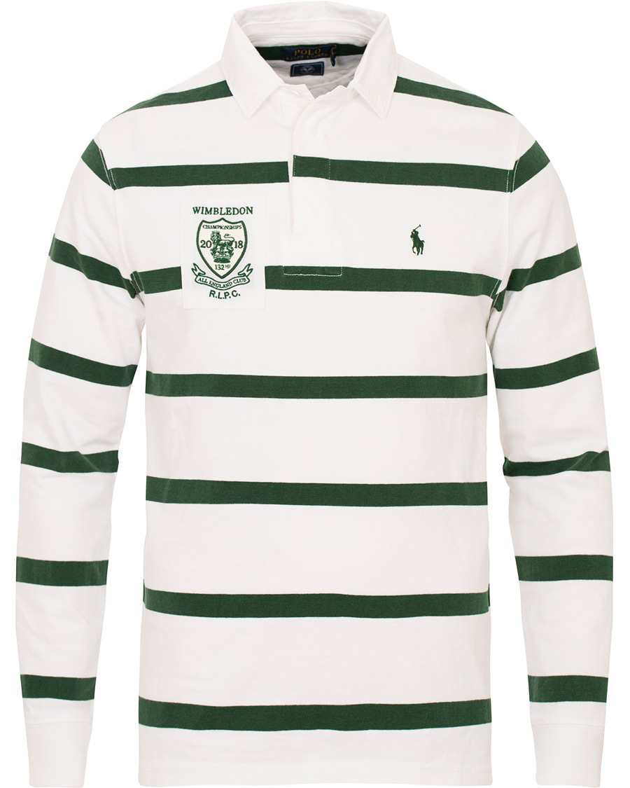 Polo Ralph Lauren Wimbledon Collection Striped Rugby White hos CareOfCarl.n