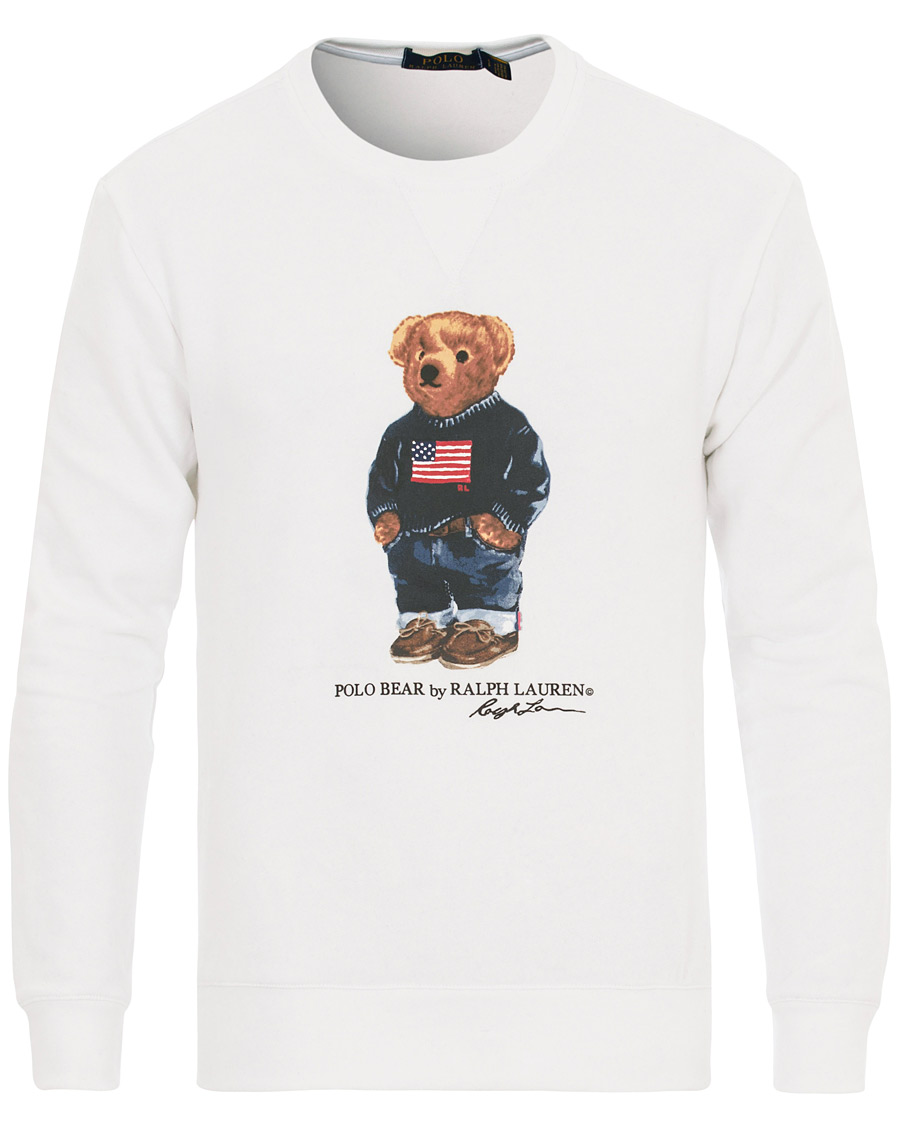 Herre | Gensere | Polo Ralph Lauren | Printed Bear Crew Neck Sweatshirt White
