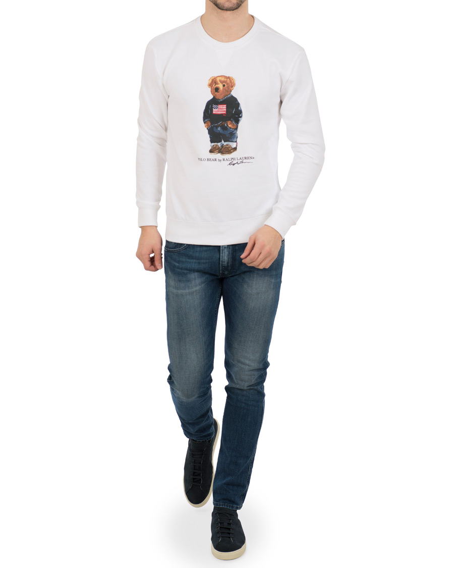 Herre | Gensere | Polo Ralph Lauren | Printed Bear Crew Neck Sweatshirt White