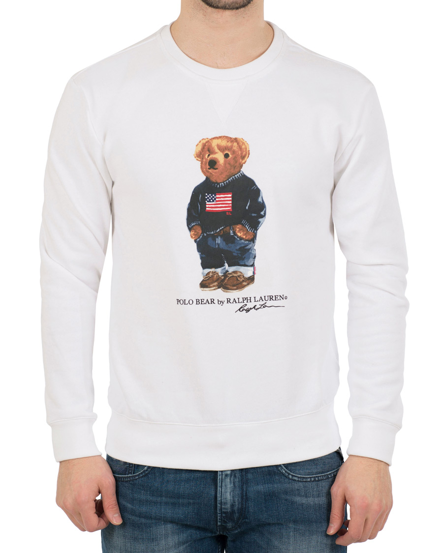 Herre | Gensere | Polo Ralph Lauren | Printed Bear Crew Neck Sweatshirt White