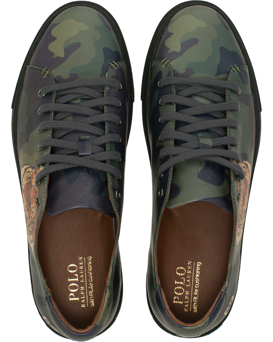 Polo ralph lauren jermain tiger calfskin sneaker shop