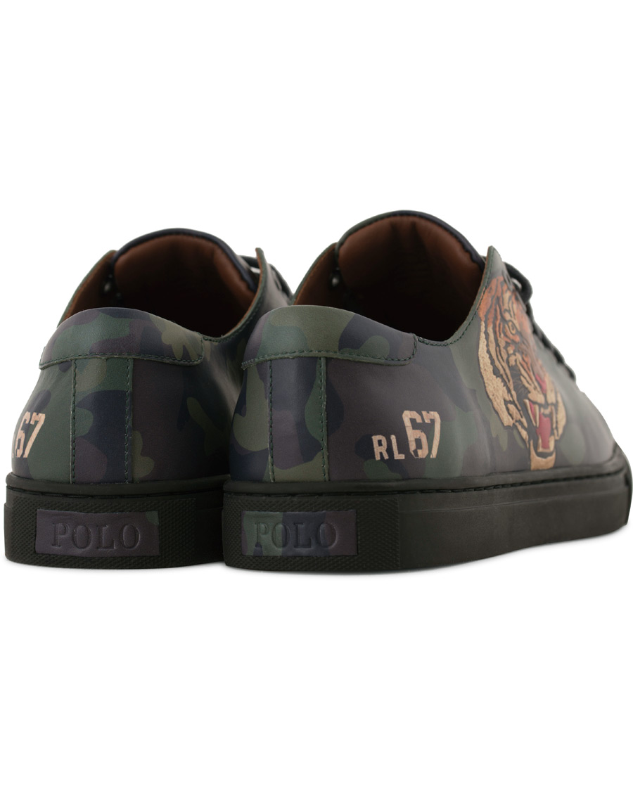 Polo Ralph Lauren Jermain Calf Tiger Sneaker Olive Camo hos CareOfCarl.no