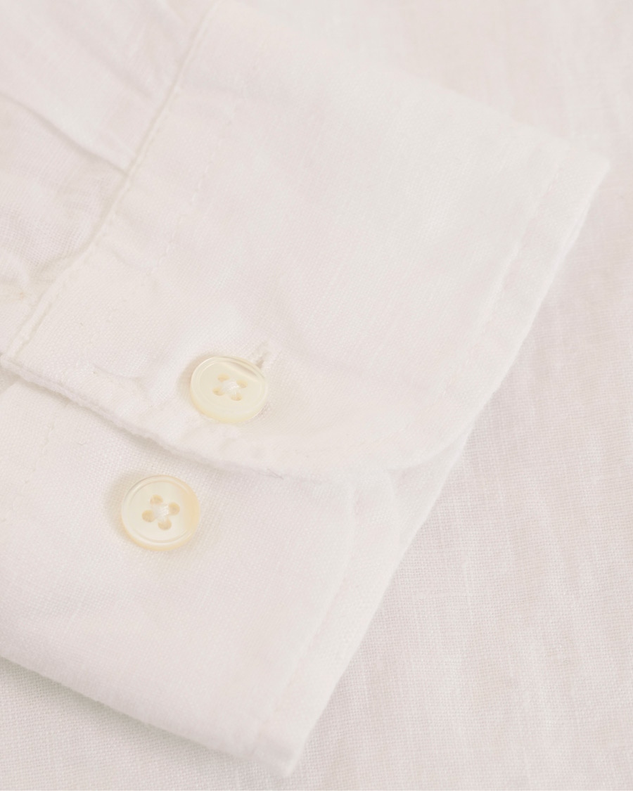 Herre | Skjorter | NN07 | Devon Linenn Grandad Collar Shirt White