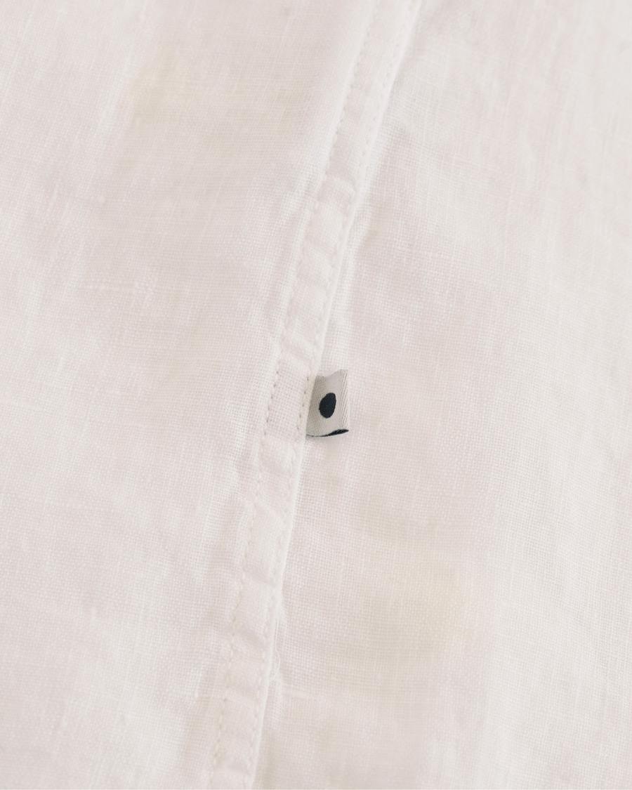 Herre | Skjorter | NN07 | Devon Linenn Grandad Collar Shirt White
