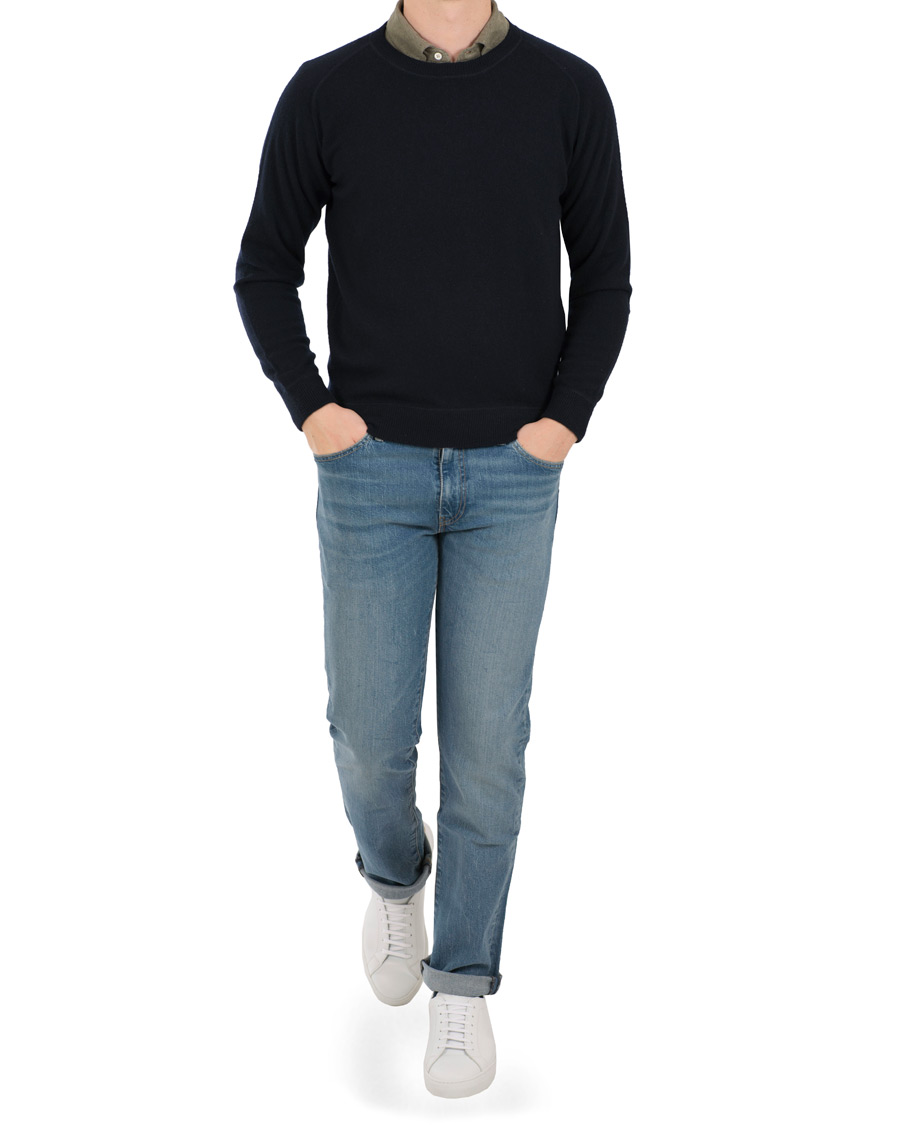 Herre | Gensere | Massimo Alba | Sport Cashmere Crew Neck Navy