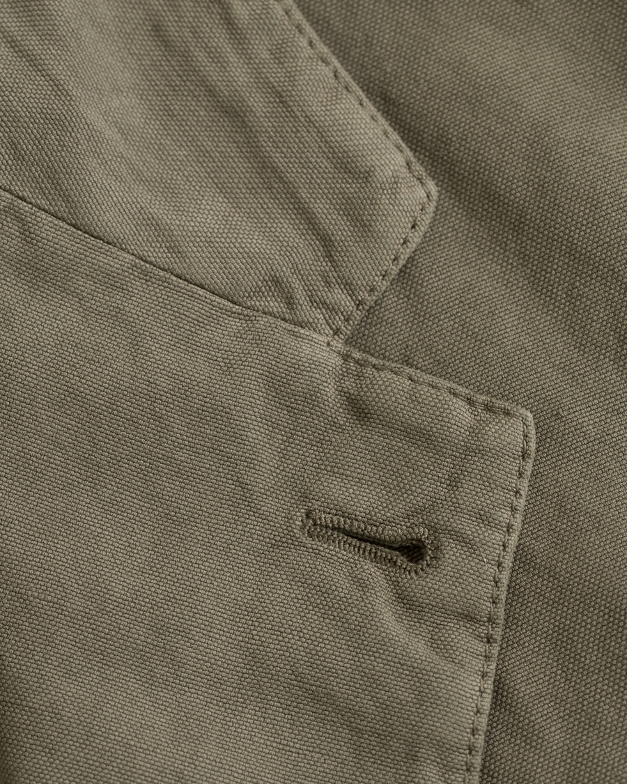 Herre | Dressjakker | Massimo Alba | Benetti Cotton/Linen Blazer Washed Army Green