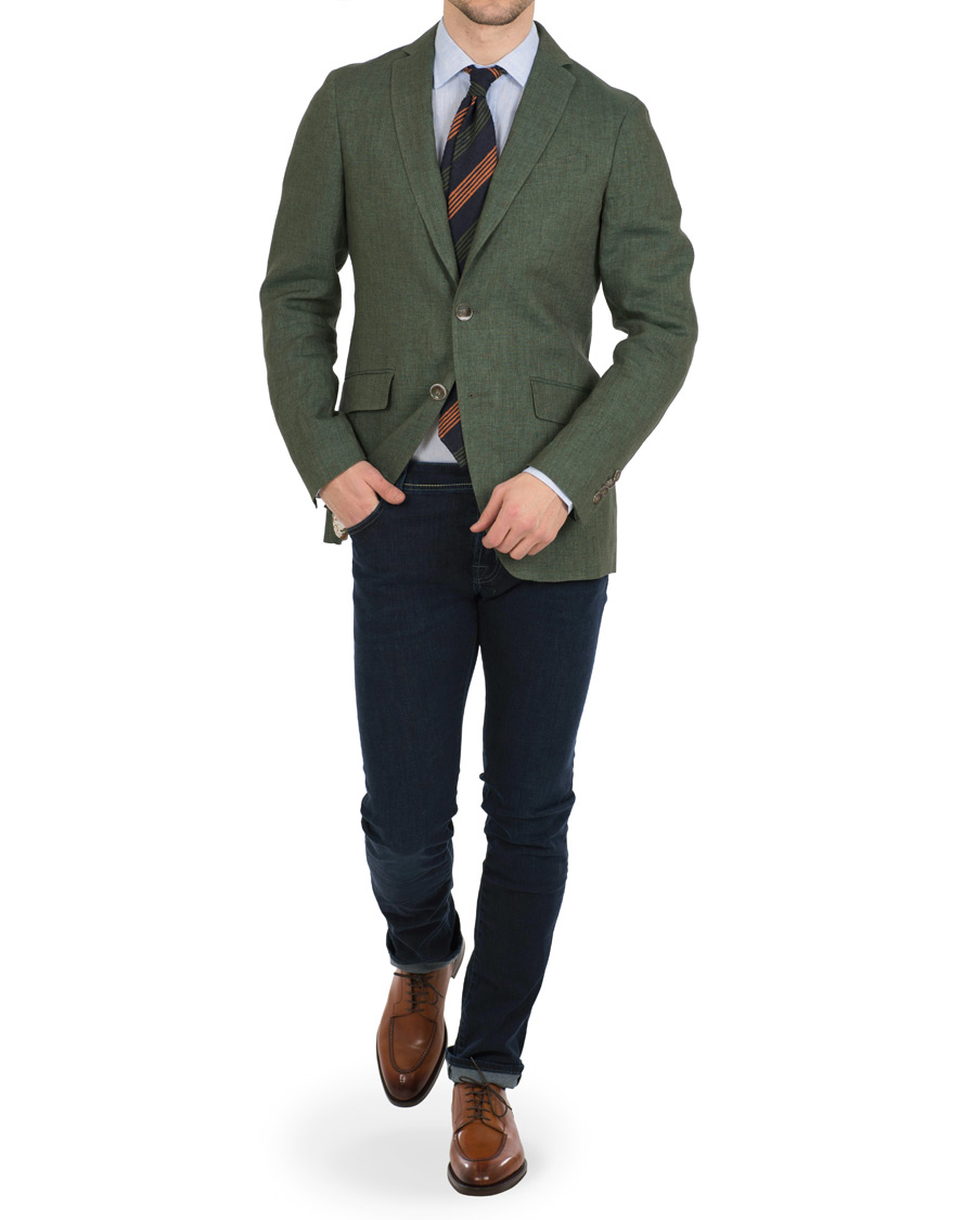 Herre | Dressjakker | Etro | Linen Blazer Green