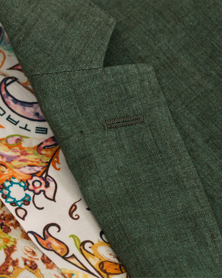 Herre | Dressjakker | Etro | Linen Blazer Green