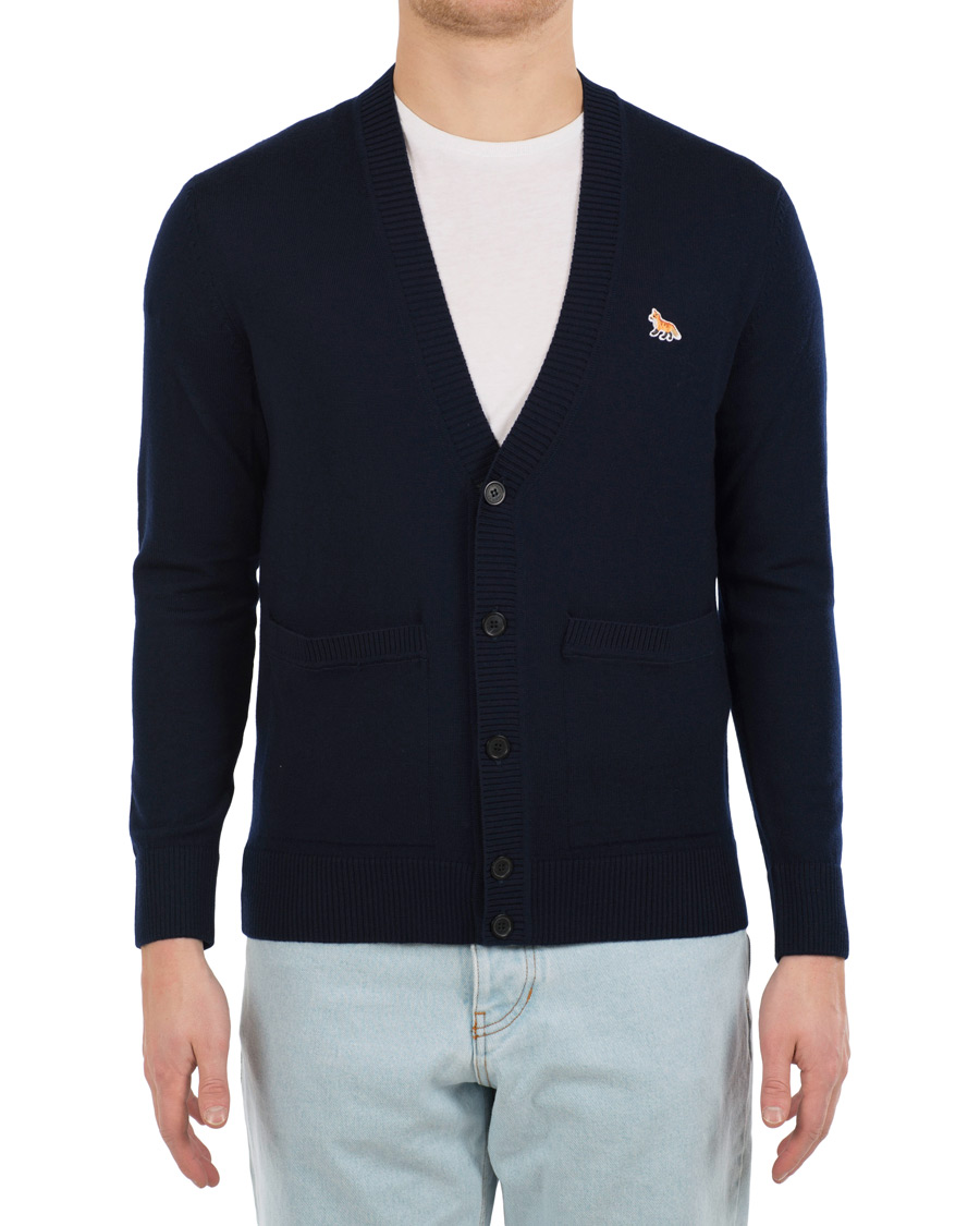 Herre | Gensere | Maison Kitsuné | Merino Classic Cardigan Navy