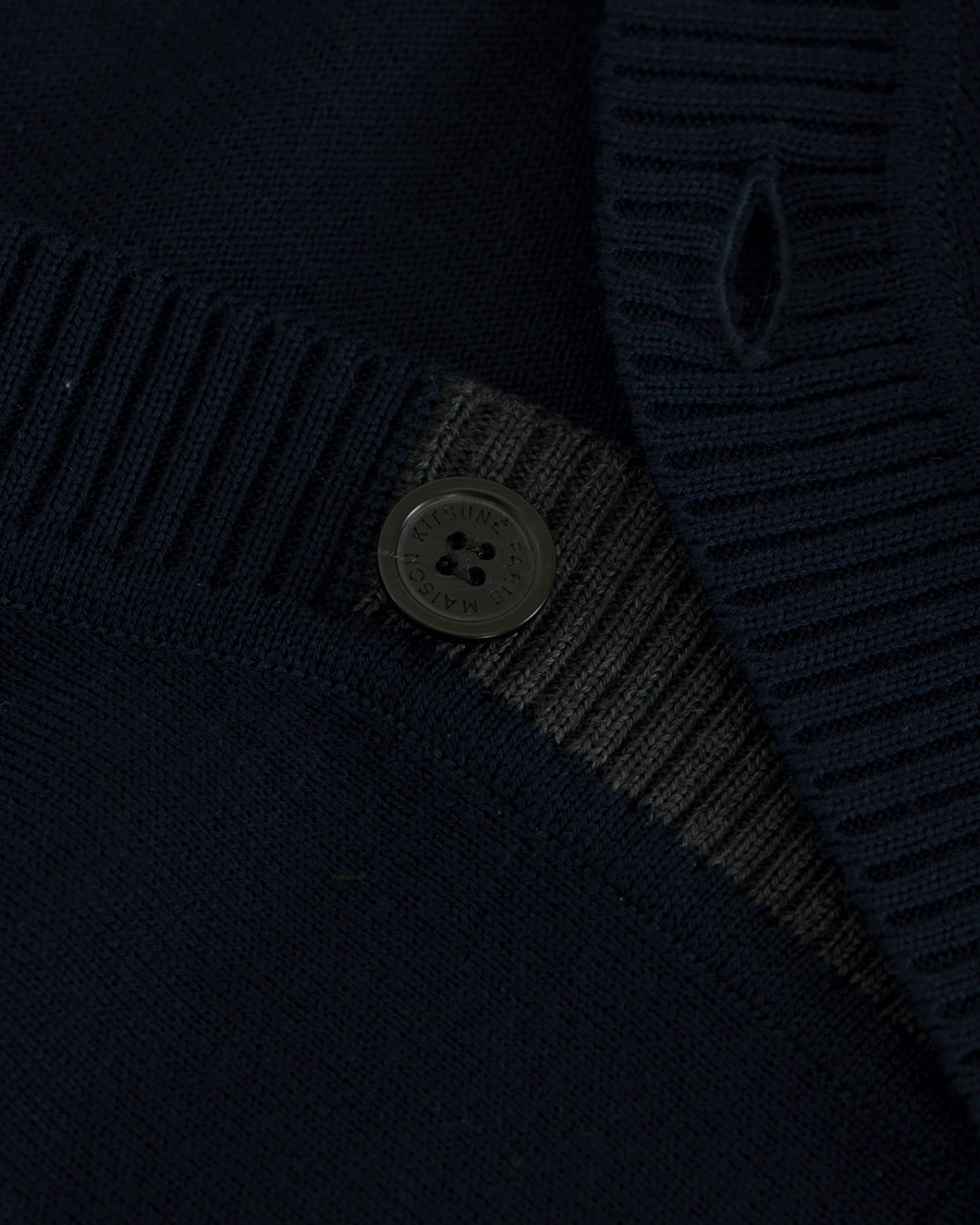 Herre | Gensere | Maison Kitsuné | Merino Classic Cardigan Navy
