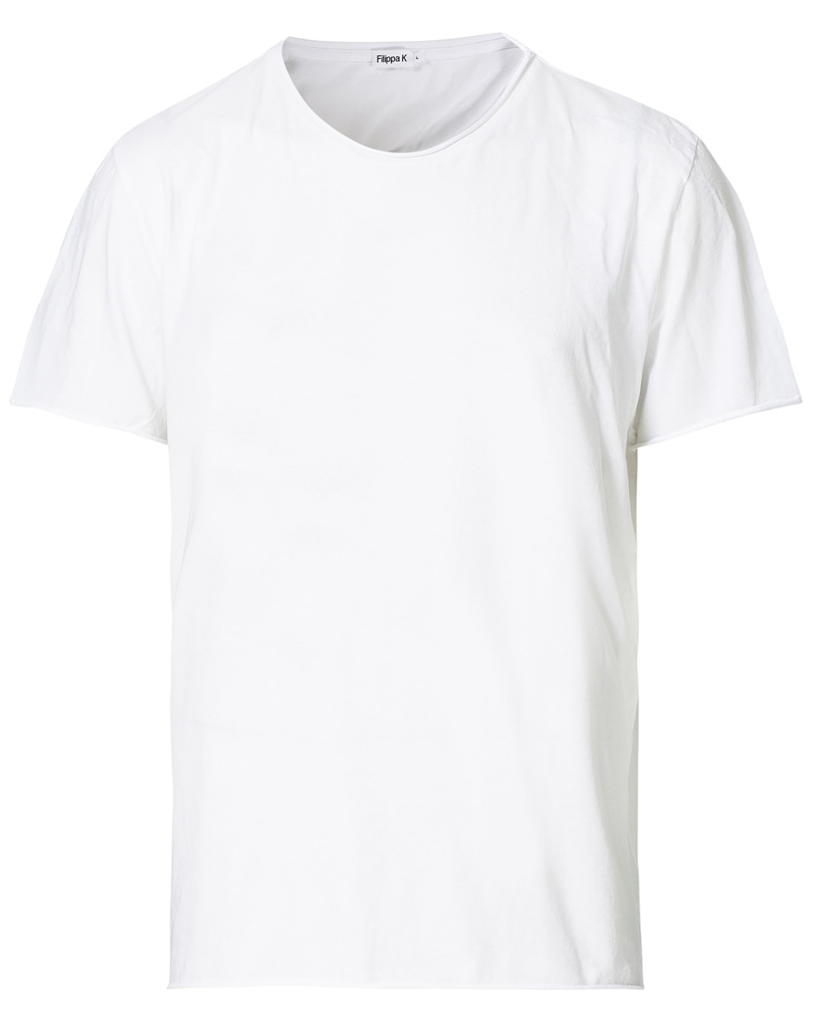Herre | T-Shirts | Filippa K | Roll Neck Crew Neck Tee White