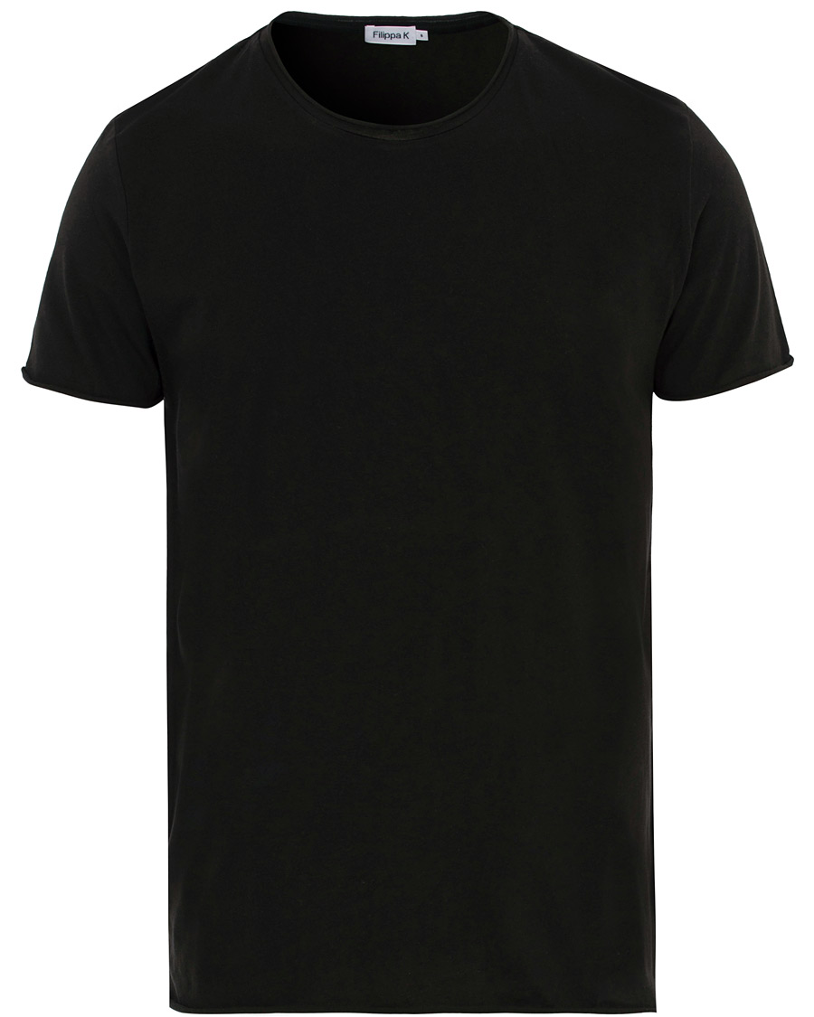 Herre | T-Shirts | Filippa K | Roll Neck Crew Neck Tee Black
