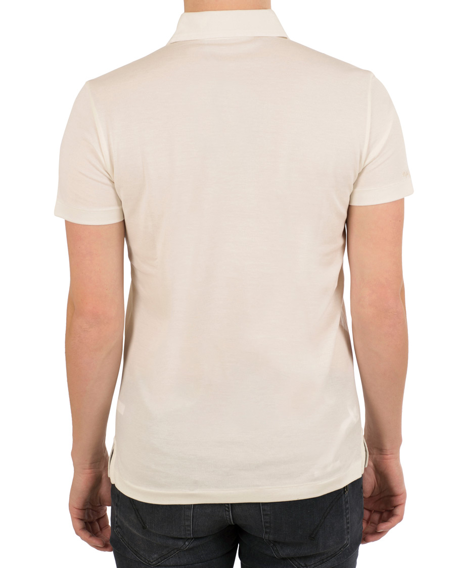 Herre | Pikéer | Ralph Lauren Purple Label | Garment Washed Pocket Polo White