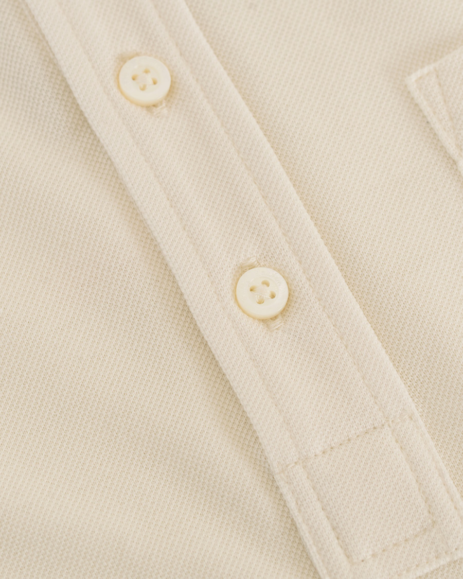 Herre | Pikéer | Ralph Lauren Purple Label | Garment Washed Pocket Polo White