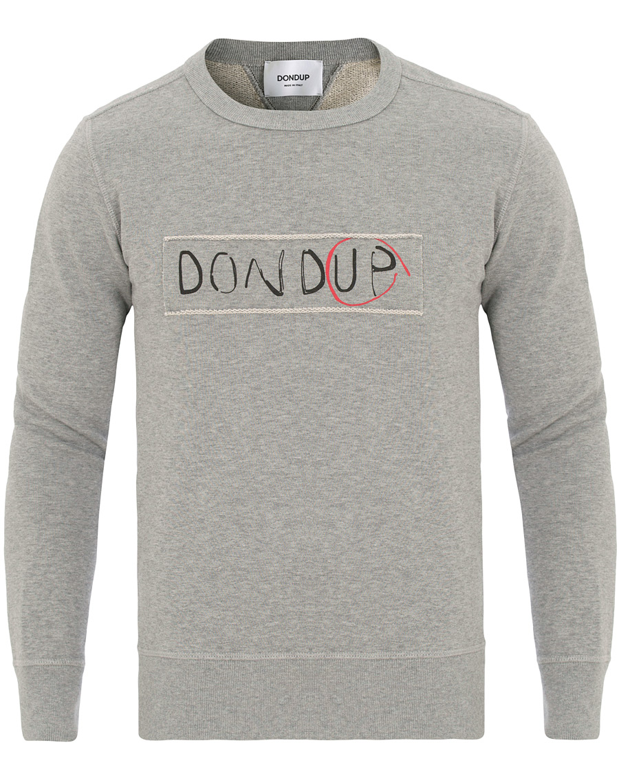 Herre | Gensere | Dondup | Logo Crew Neck Sweatshirt Grey