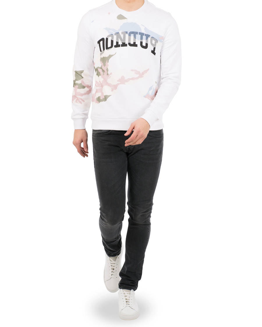 Herre | Gensere | Dondup | Camo Print Crew Neck Sweatshirt White