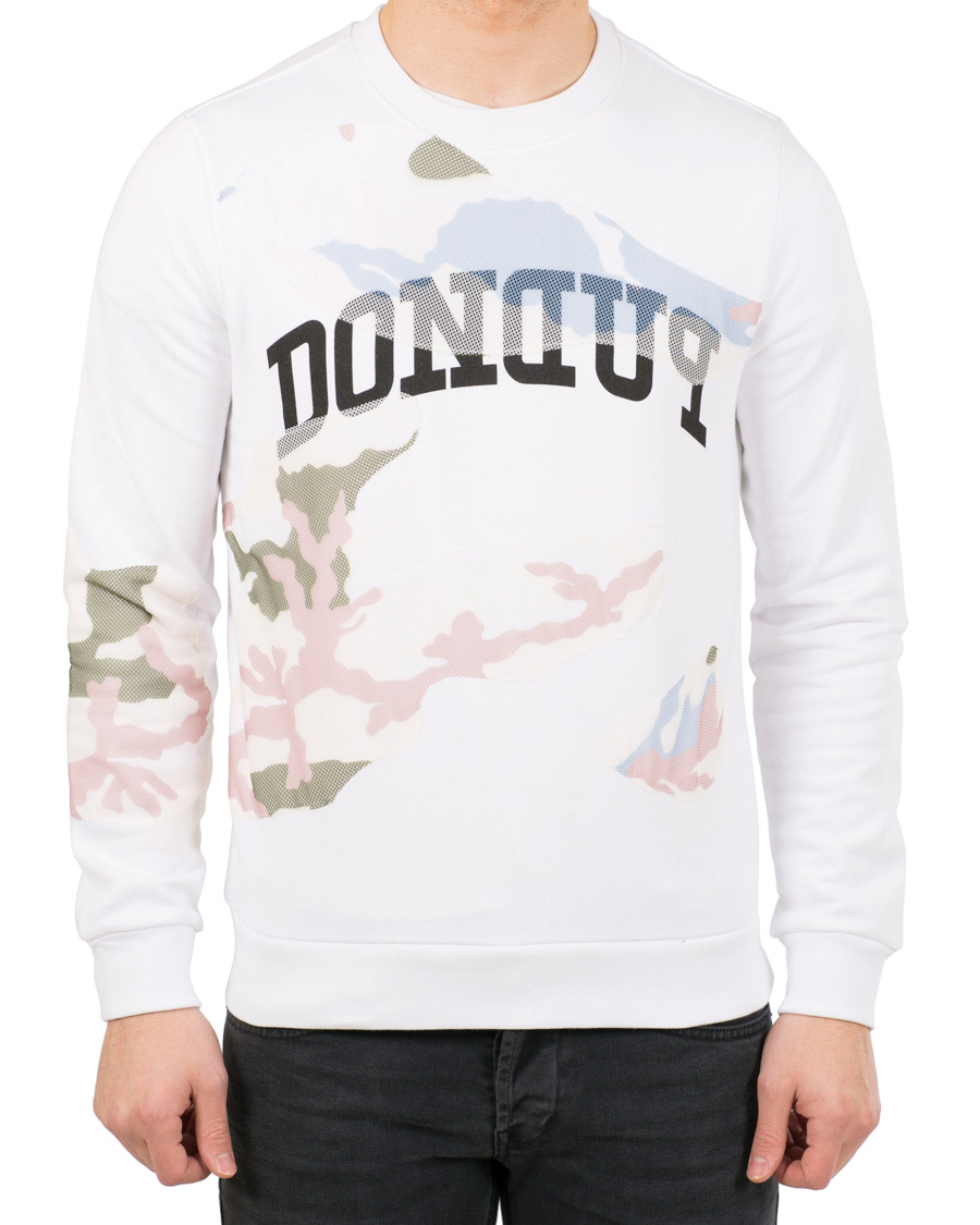 Herre | Gensere | Dondup | Camo Print Crew Neck Sweatshirt White