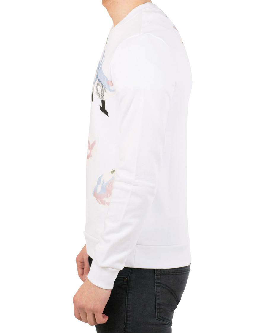 Herre | Gensere | Dondup | Camo Print Crew Neck Sweatshirt White