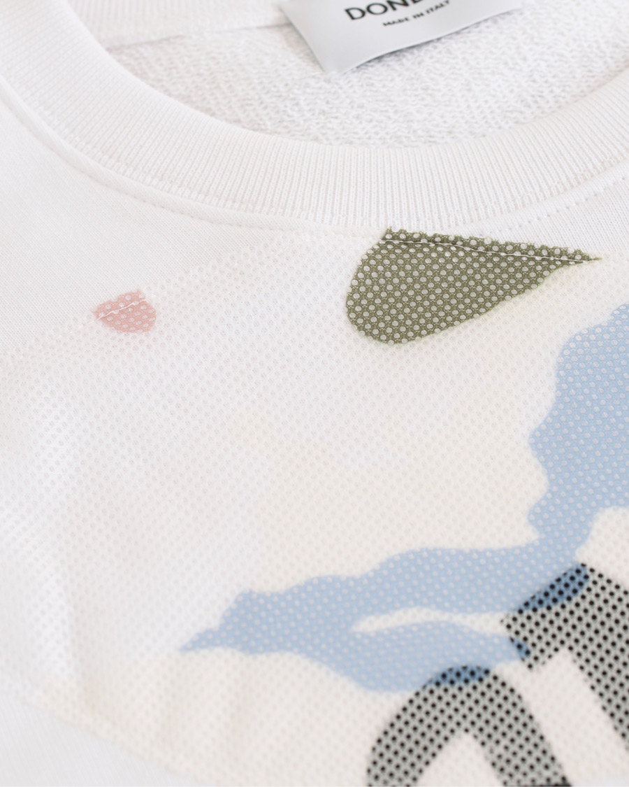 Herre | Gensere | Dondup | Camo Print Crew Neck Sweatshirt White