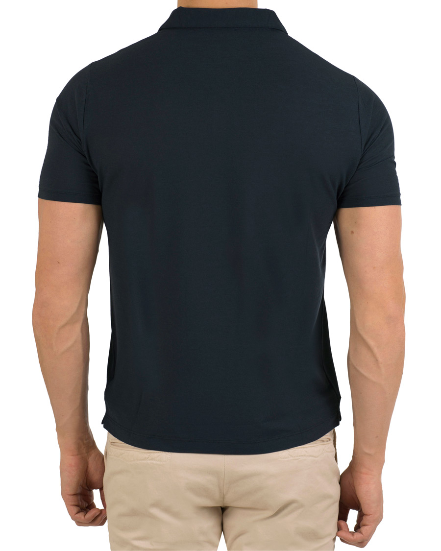 Herre | Pikéer | Zanone | Ice Cotton Buttonless Polo Navy