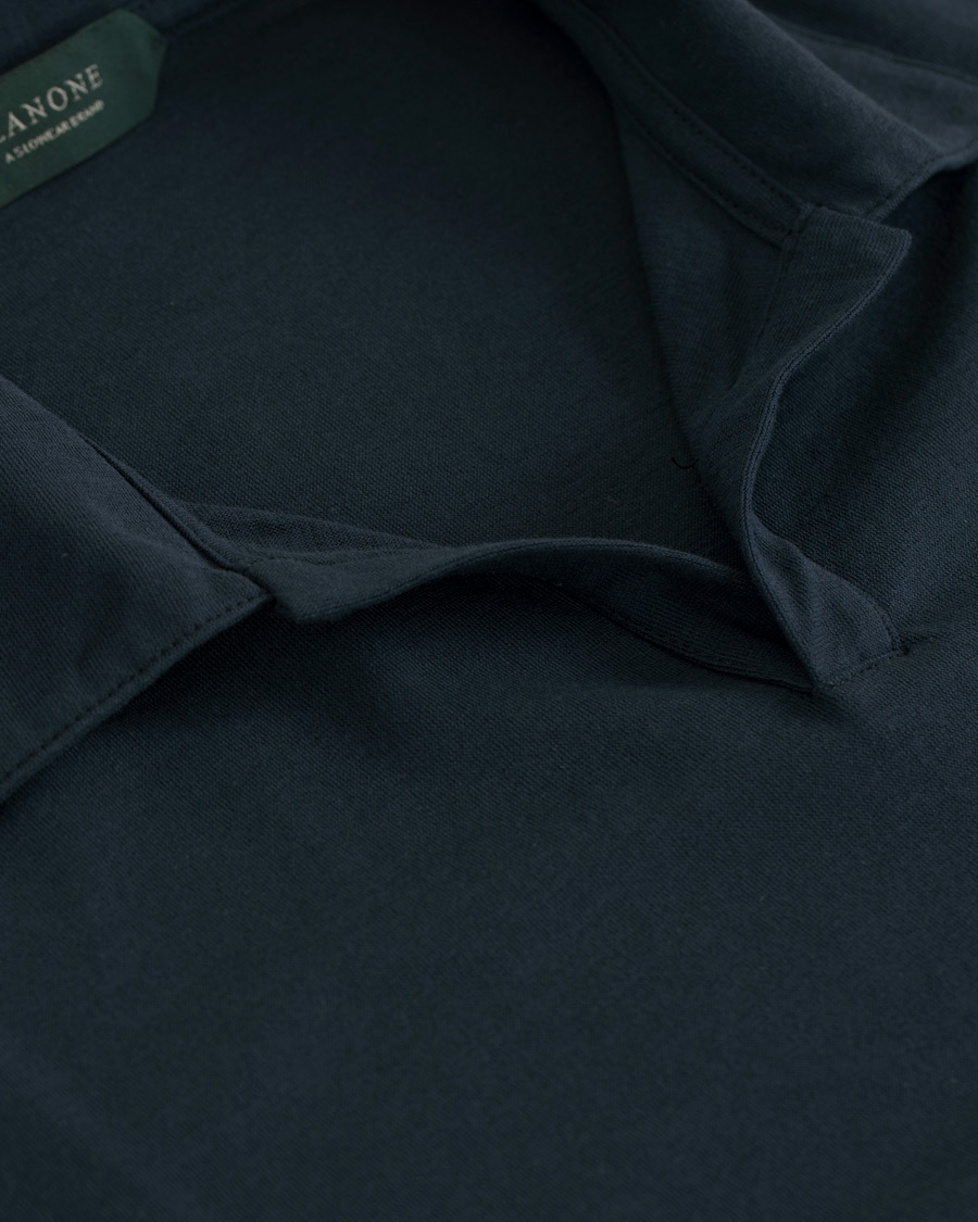 Herre | Pikéer | Zanone | Ice Cotton Buttonless Polo Navy