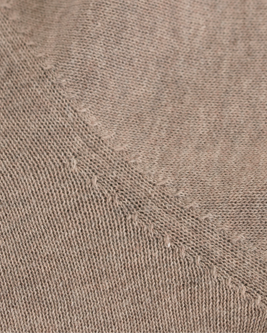 Herre | Gensere | Zanone | Cotton Crep Long Sleeve Polo Beige