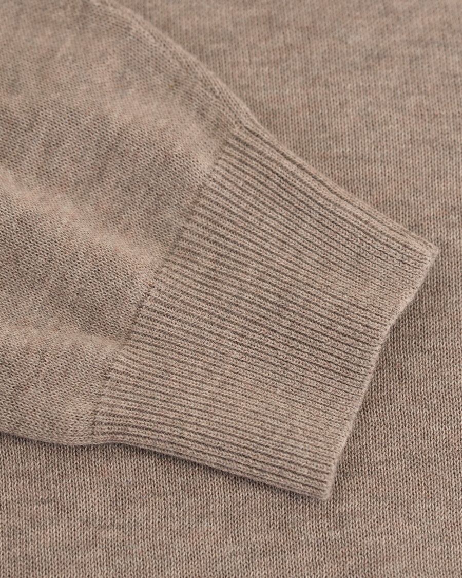 Herre | Gensere | Zanone | Cotton Crep Long Sleeve Polo Beige