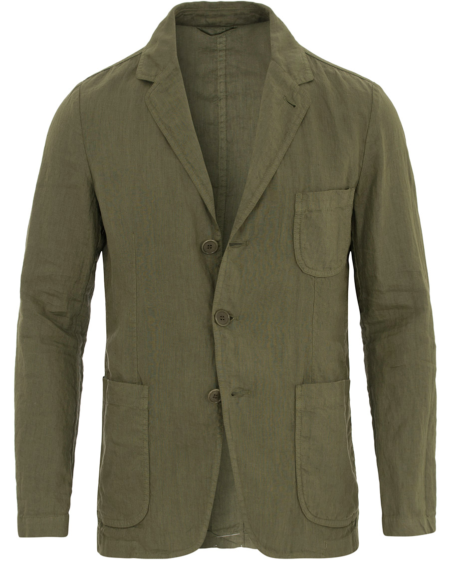 Herre | Dressjakker | Aspesi | Samuraki Linen Blazer Green