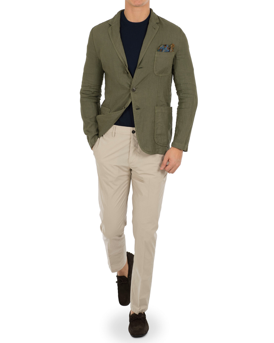 Herre | Dressjakker | Aspesi | Samuraki Linen Blazer Green