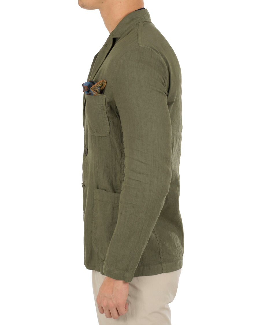 Herre | Dressjakker | Aspesi | Samuraki Linen Blazer Green