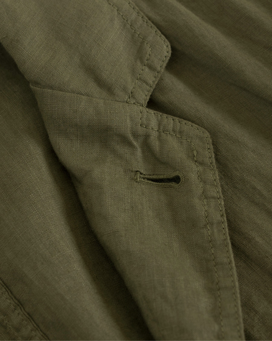 Herre | Dressjakker | Aspesi | Samuraki Linen Blazer Green