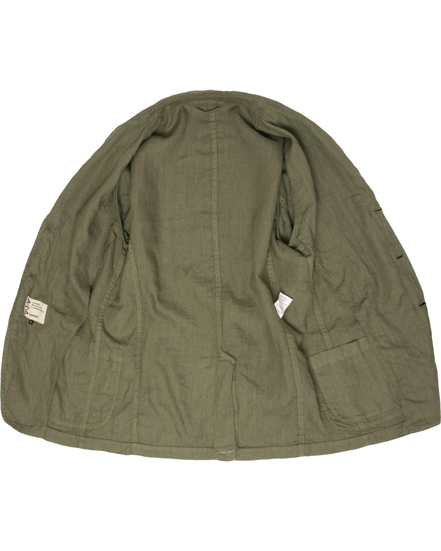 Herre | Dressjakker | Aspesi | Samuraki Linen Blazer Green