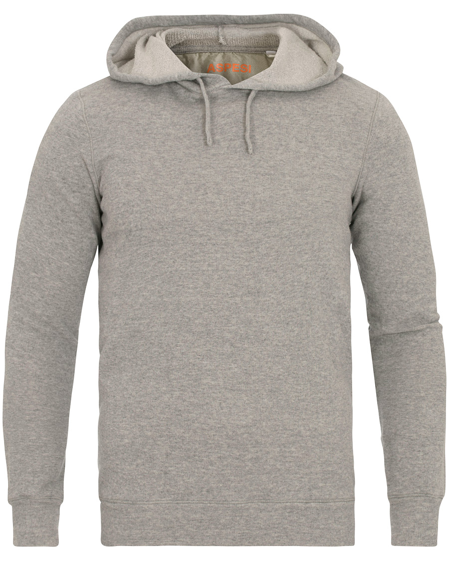Herre | Gensere | Aspesi | Cotton Hoodie Light Grey