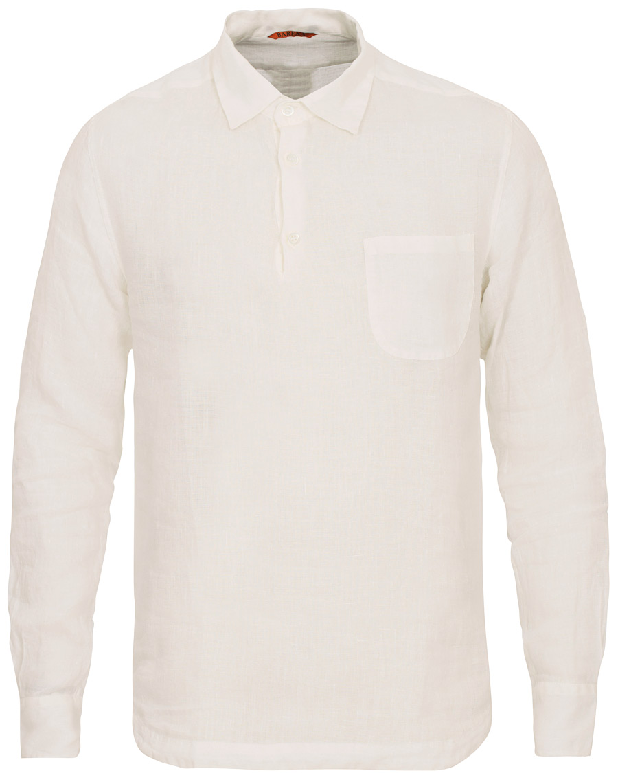Herre | Skjorter | Barena | Pavan Popover Linen Shirt White
