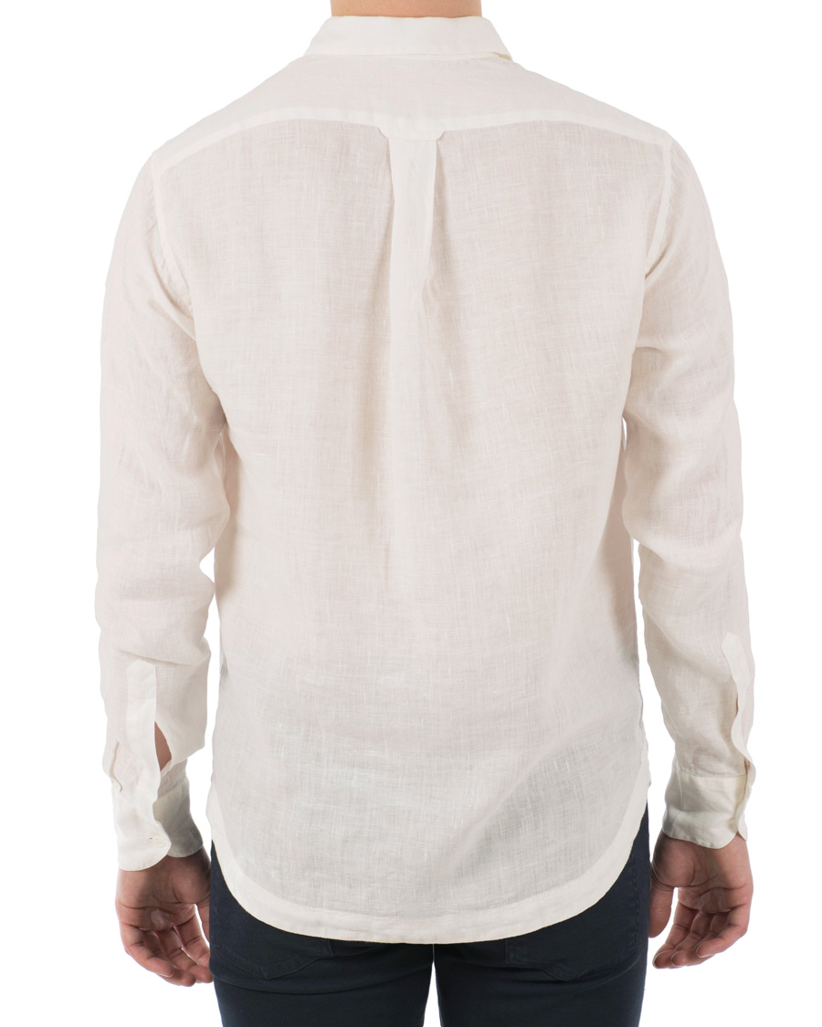 Herre | Skjorter | Barena | Pavan Popover Linen Shirt White