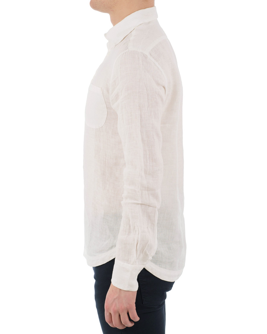 Herre | Skjorter | Barena | Pavan Popover Linen Shirt White