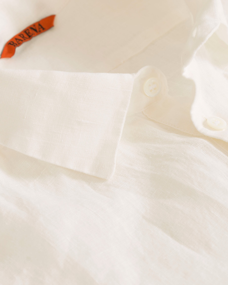 Herre | Skjorter | Barena | Pavan Popover Linen Shirt White