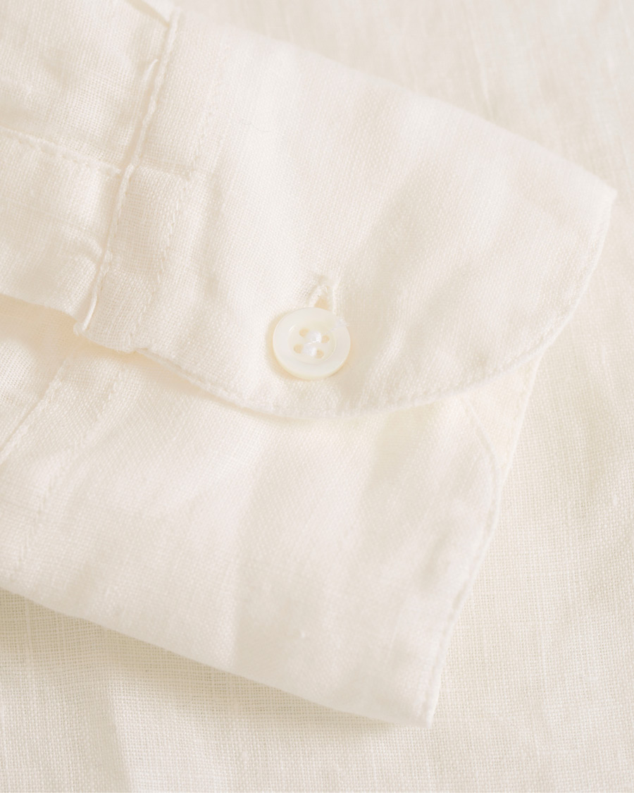 Herre | Skjorter | Barena | Pavan Popover Linen Shirt White