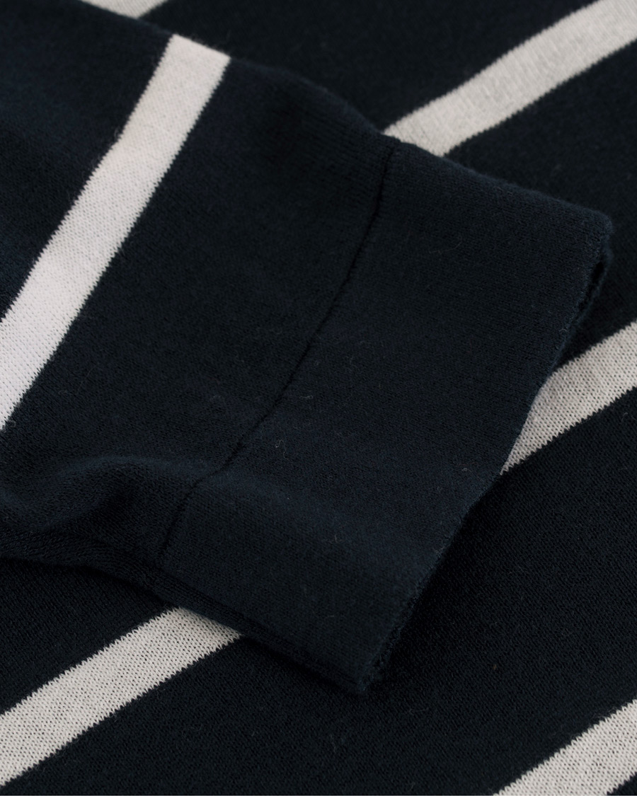 Herre | Gensere | HUGO | Simun Stripe Knitted Crew Neck Navy/White